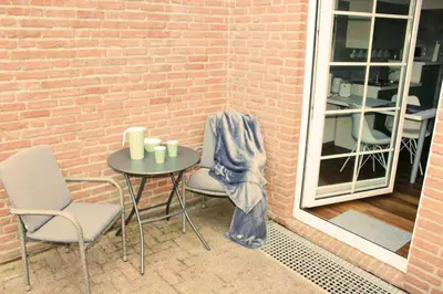Ein Balkon oder eine Terrasse in der Unterkunft Kuschelnest - An de Warft