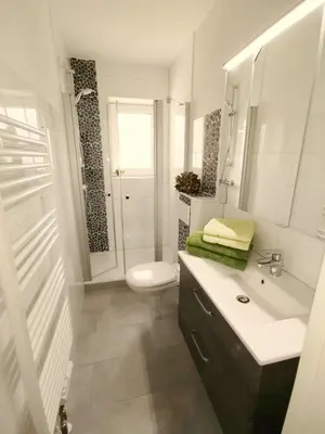 Ein Badezimmer in der Unterkunft Kuschelnest - An de Warft