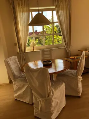 Ein Sitzbereich in der Unterkunft Ferienwohnung Op'n Rugenbarg 70 OG