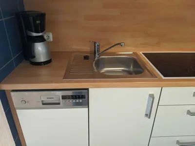 Küche/Küchenzeile in der Unterkunft Ferienwohnung Gall