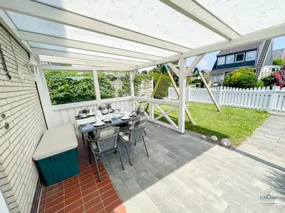 Ein Balkon oder eine Terrasse in der Unterkunft Ferienhaus Am Ringwall 109