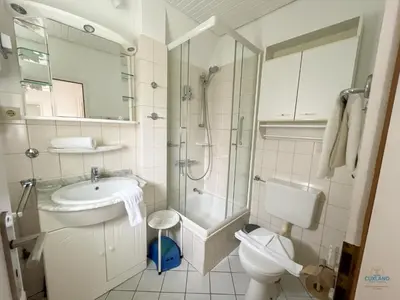 Ein Badezimmer in der Unterkunft Ferienhaus am Ringwall 16