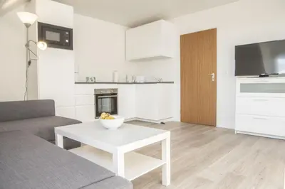 Küche/Küchenzeile in der Unterkunft Ferienwohnung 'Haus Ingeborg, Wohnung 3/OG'