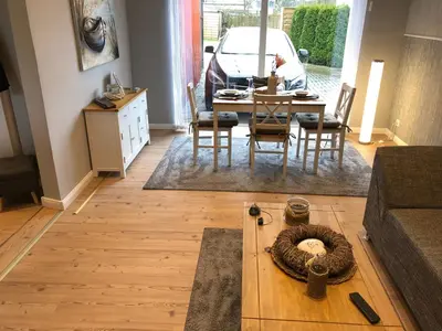 Ein Sitzbereich in der Unterkunft Lieblingsplatz - Ferienwohnung Verse