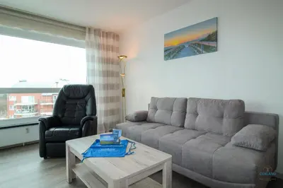 Ein Sitzbereich in der Unterkunft Urlaub mit spektakulärer Aussicht auf das Wattenmeer