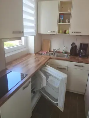 Küche/Küchenzeile in der Unterkunft TOP Lage, FeWo an der Familienlagune Hundestrand