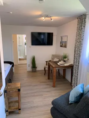 TV/Unterhaltungsangebot in der Unterkunft Haus Schatz am Meer Appartement 12 für 1 Person Schatzkammer