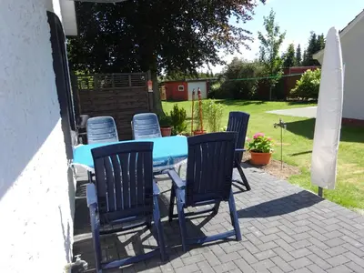 Ein Garten an der Unterkunft Ferienwohnung Schwiemann, Erdgeschoss