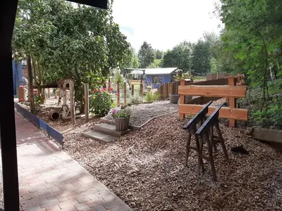Ein Garten an der Unterkunft Ferienwohnung Herrlichkeit
