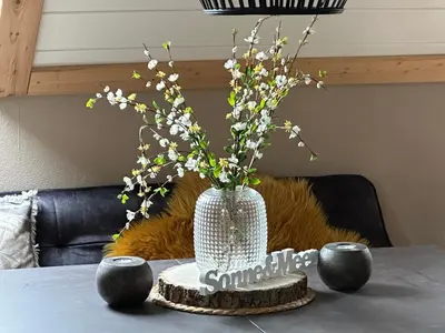 Ein Sitzbereich in der Unterkunft Ferienwohnung Herrlichkeit