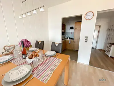 Küche/Küchenzeile in der Unterkunft Haus Frische Brise Wohnung 8 10