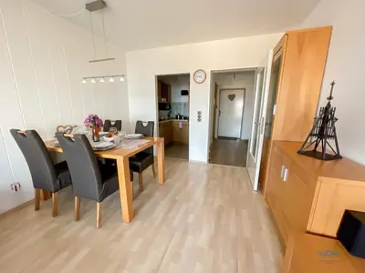 Küche/Küchenzeile in der Unterkunft Haus Frische Brise Wohnung 8 10