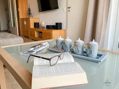 TV/Unterhaltungsangebot in der Unterkunft Haus Frische Brise Wohnung 8 10