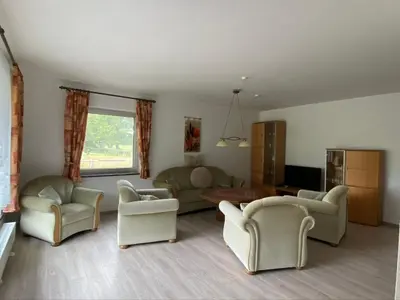 Ein Sitzbereich in der Unterkunft Ferienhaus Küste