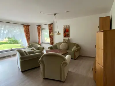 Ein Sitzbereich in der Unterkunft Ferienhaus Küste