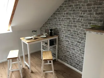 Küche/Küchenzeile in der Unterkunft Heimathafen - Ferienwohnung Verse