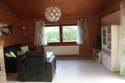 Ein Sitzbereich in der Unterkunft Ferienhaus Buchenblick
