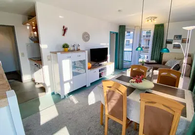 Küche/Küchenzeile in der Unterkunft Ferienwohnung Gooß im Haus Pavillon