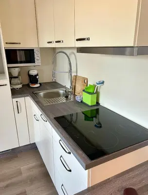 Küche/Küchenzeile in der Unterkunft Friesenhof