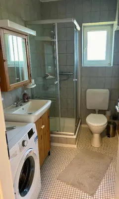 Ein Badezimmer in der Unterkunft Friesenhof