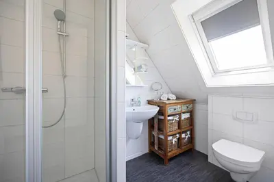 Ein Badezimmer in der Unterkunft Sandkorn-Büsum
