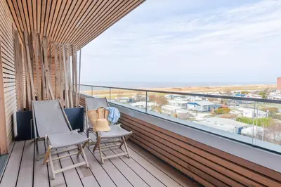 Ein Balkon oder eine Terrasse in der Unterkunft Hotel Strandhus
