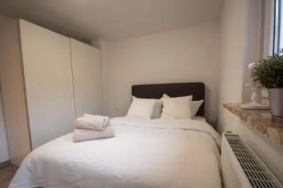Ein Bett oder Betten in einem Zimmer der Unterkunft Im Wiesengrund