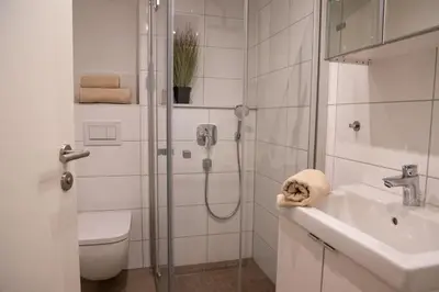 Ein Badezimmer in der Unterkunft Im Wiesengrund