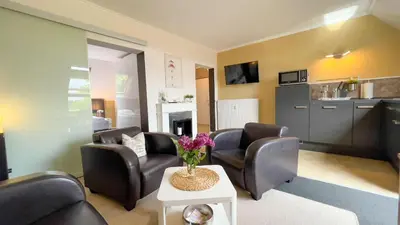 Küche/Küchenzeile in der Unterkunft Moderne Ferienwohnung für 4 Personen in Duhnen