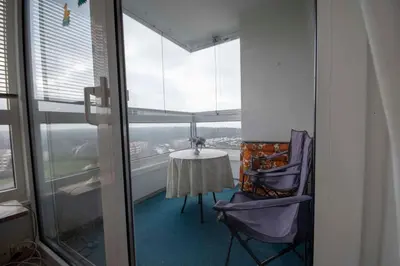 Ein Balkon oder eine Terrasse in der Unterkunft Strandnahe Ferienwohnung FB12.01