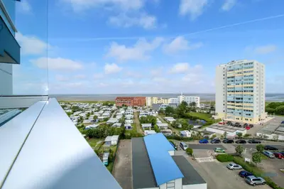 Ein allgemeiner Blick auf Cuxhaven oder ein Stadtblick von der Ferienwohnung aus