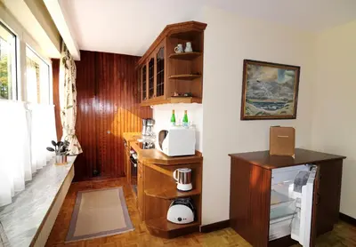 Küche/Küchenzeile in der Unterkunft Appartementhaus 