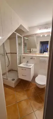 Ein Badezimmer in der Unterkunft Appartementhaus 