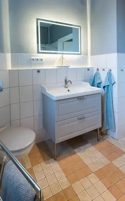 Ein Badezimmer in der Unterkunft Wunderschöne und moderne Altstadtwohnung im Herzen von Otterndorf
