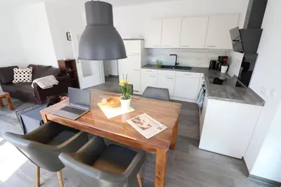 Küche/Küchenzeile in der Unterkunft Ferienhaus im Angerdorf