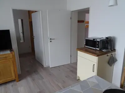 Küche/Küchenzeile in der Unterkunft Ferienwohnung Meerleben