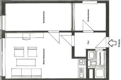 Grundriss der Unterkunft Ferienwohnung Meerleben