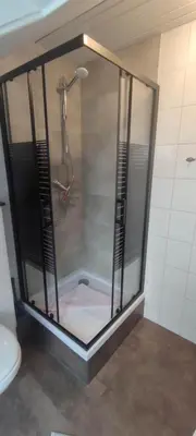 Ein Badezimmer in der Unterkunft Ferienwohnung 2 - Leopold