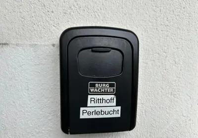 Grundriss der Unterkunft Ferienwohnung Ritthoff Perlebucht - mit Strandkorb am Meer und kostenloser Eintritt ins Schwimmbad