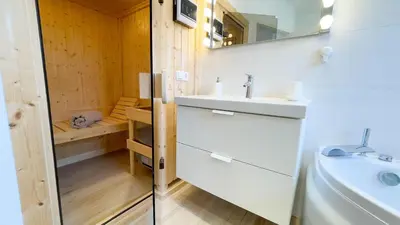 Ein Badezimmer in der Unterkunft Wattn Traum 1