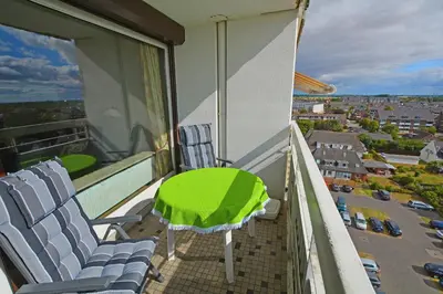 Ein Sitzbereich in der Unterkunft Büsumer Seeblick