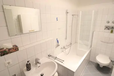 Ein Badezimmer in der Unterkunft Nordseebrandung D2.6