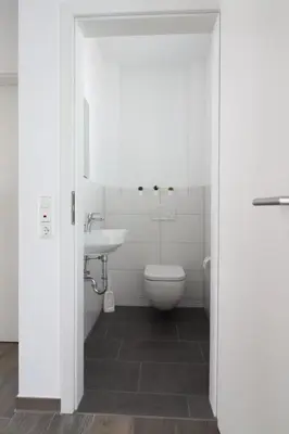 Ein Badezimmer in der Unterkunft Ferienhaus im Angerdorf