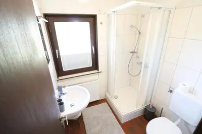 Ein Badezimmer in der Unterkunft Haus Heideblick