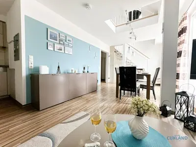 Ein Sitzbereich in der Unterkunft Residenz Hohe Lith Wohnung 34 Haus 3