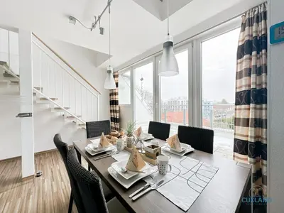 Ein Sitzbereich in der Unterkunft Residenz Hohe Lith Wohnung 34 Haus 3