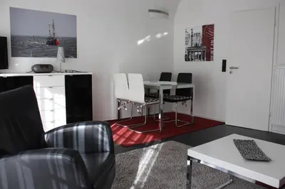 Ein Sitzbereich in der Unterkunft Am Ringwall 42