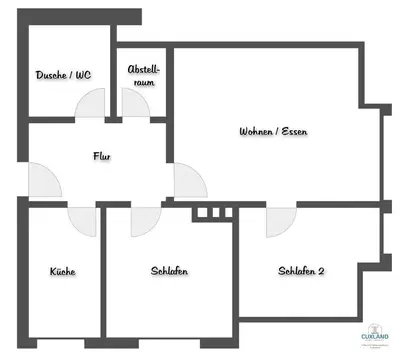 Grundriss der Unterkunft Haus Kerstin Duhnen Wohnung 8