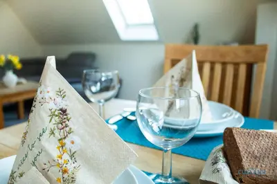 Getränke in der Unterkunft Haus Kerstin Duhnen Wohnung 10