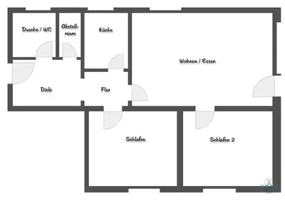 Grundriss der Unterkunft Haus Kerstin Duhnen Wohnung 7